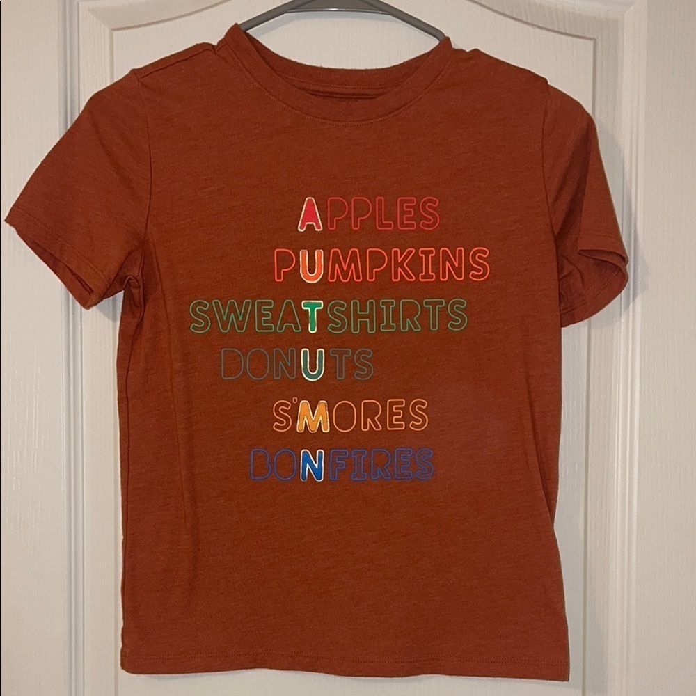 Kids'‎ Autumn Graphic Tee - Orange boys 8/10